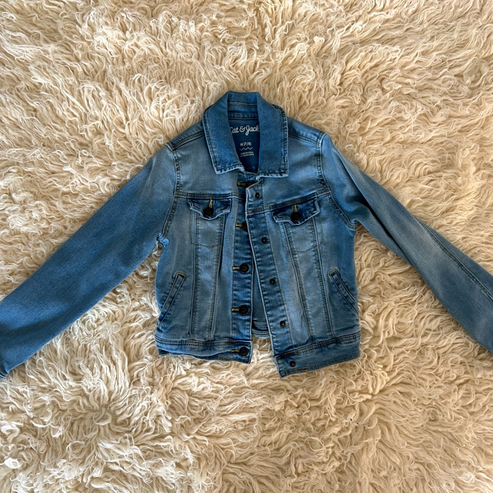 Cat and Jack Girls Jean/Denim Jacket Size 7/8